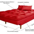 Sofá Cama Andorra Suede Vermelho