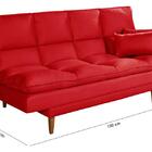 Sofá Cama Andorra Suede Vermelho