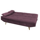 Sofá Cama Antonella Veludo Canela E431 - Folk Móveis