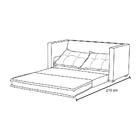 Sofá Cama Articulável 2 Lugares Londres Suede Cinza Escuro