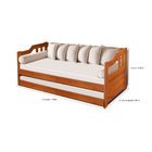 Sofá Cama Atraente Moveis Castanho