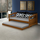 Sofá Cama Atraente Moveis Castanho