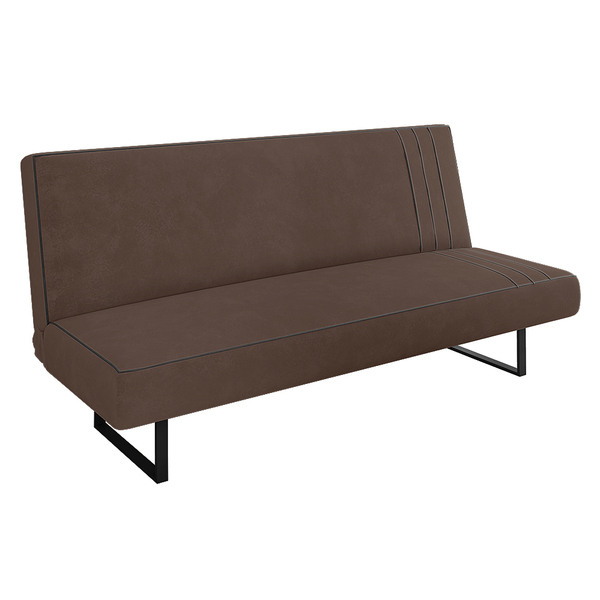 Sofá Cama Austrália 194 Cm Encosto Reclinável Veludo Marrom P