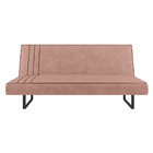 Sofá Cama Austrália 194 Cm Encosto Reclinável Veludo Rosê Pés