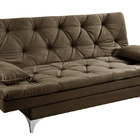 Sofá Cama Áustria Reclinável Tecido Suede Cappuccino