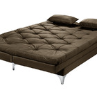 Sofá Cama Áustria Reclinável Tecido Suede Cappuccino