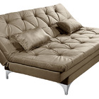 Sofá Cama Áustria Reclinável Tecido Suede Chocolate