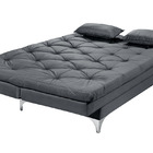 Sofá Cama Áustria Reclinável Tecido Suede Cinza