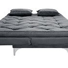 Sofá Cama Áustria Reclinável Tecido Suede Cinza