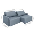 Sofá Cama Baraúna Retrátil E Reclinável 3 Lugares 2,00m Em Li