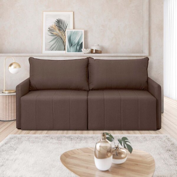 Sofá Cama Baraúna Retrátil E Reclinável 3 Lugares 2,25m Em Li