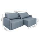 Sofá Cama Baraúna Retrátil E Reclinável 3 Lugares 2,25m Em Li