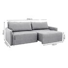 Sofá Cama Baraúna Retrátil E Reclinável 3 Lugares 2,50m Em Li