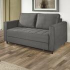 Sofá Cama Belize 2 Lugares Com Pés De Madeira E Rodízios