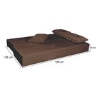 Sofá Cama Bicama Sofanete Anna Alice 03 Lugares Suede Marrom