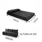 Sofá Cama Bicama Sofanete Anna Alice H 03 Lugares Suede Cesta