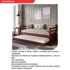 Sofá Cama Bicama Solteiro Madeira Maciça Lux Castanho