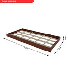 Sofá Cama Bicama Solteiro Madeira Maciça Lux Castanho