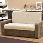 Sofá Cama C/ Baú Daiane - Marrom / Bege