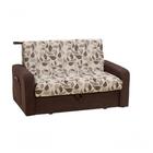 Sofá Cama C/ Baú Daiane - Marrom Estampa Floral
