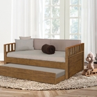 Sofá Cama Cancun Mel com Auxiliar e Almofadas