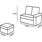 Sofá-cama Canto Marta Rocha - Matrix - Marrom / Floral