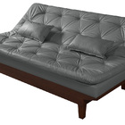 Sofá Cama Caribe 3 Lugares Com 2 Banquetas Revestimento Couri