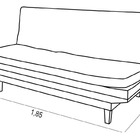 Sofá Cama Caribe 3 Lugares Com 2 Banquetas Revestimento Couri