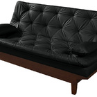 Sofá Cama Caribe 3 Lugares Com 2 Banquetas Revestimento Couri