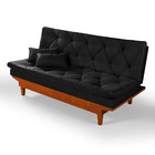 Sofa Cama Caribe 3 Lugares Reclinavel Base Em Madeira Tecido