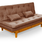 Sofá Cama Caribe 3 Lugares Reclinavel Revestido Linho Base Ma