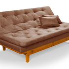 Sofá Cama Caribe 3 Lugares Reclinavel Revestido Linho Base Ma