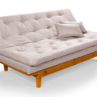 Sofá Cama Caribe 3 Lugares Reclinavel Revestido Linho Base Ma