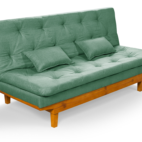 Sofá Cama Caribe 3 Lugares Reclinavel Revestido Linho Base Ma