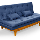 Sofá Cama Caribe 3 Lugares Reclinavel Revestido Linho Base Ma