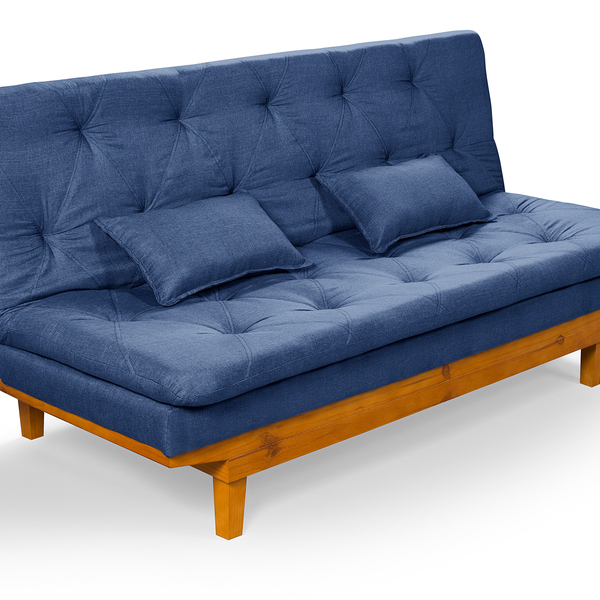 Sofá Cama Caribe 3 Lugares Reclinavel Revestido Linho Base Ma