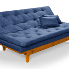 Sofá Cama Caribe 3 Lugares Reclinavel Revestido Linho Base Ma