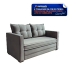 Sofá Cama Casal 1,60m 3 Lugares Londres Veludo Castor Bexs