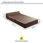 Sofá Cama Casal 130cm D33 Smart  Marrom