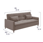 Sofá Cama Casal 213cm Mola Bonnel Pillow Espuma Braço Fino Pé