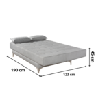 Sofa Cama Casal 2 Em 1 Sala Quarto Reclinavel Almofadas Cor M