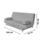 Sofa Cama Casal 2 Em 1 Sala Quarto Reclinavel Almofadas Cor M