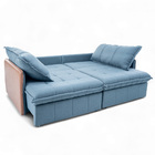 Sofá Cama Casal 2 Lugares 2 30m Domani Linho Azul - Loja Sheep