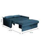 Sofá-cama Casal 2 Lugares Cristal Veludo Com Baú E Almofadas