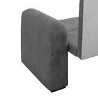 Sofá-cama Casal 2 Lugares Laura Suede Com Baú Cinza