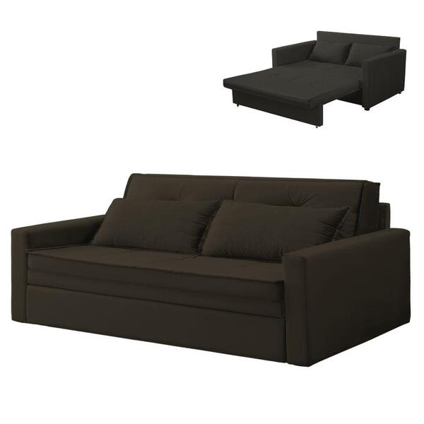 Sofá Cama Casal 2 Lugares Quarto Sala Kitnet Com Molas Nicará