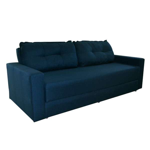 sofa cama casal 3 lugares alicia linho azul marinho