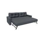 Sofá-cama Casal 3 Lugares Alicia Linho Grafite
