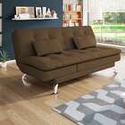 Sofá-cama Casal 3 Lugares Amanda Marrom