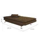 Sofá-cama Casal 3 Lugares Amanda Marrom